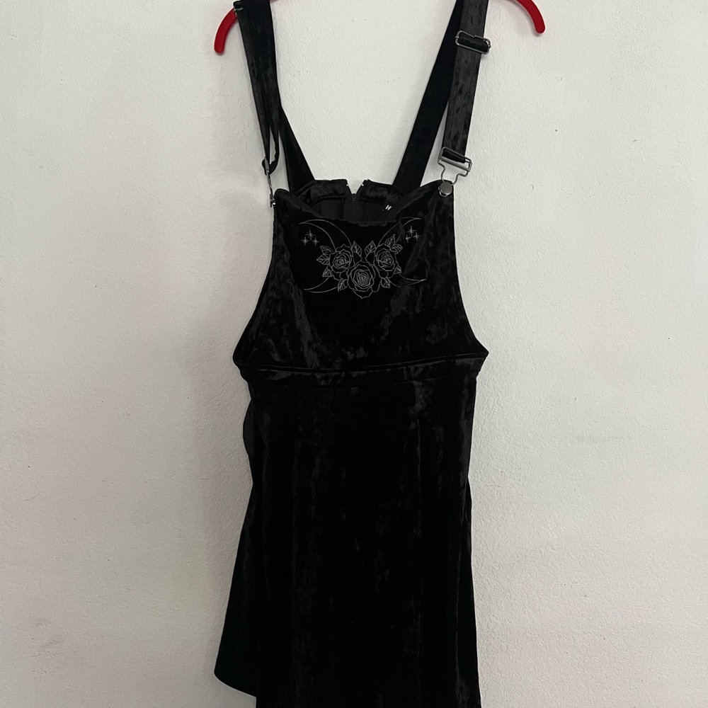 Hot Topic Black Velvet Mini Dress